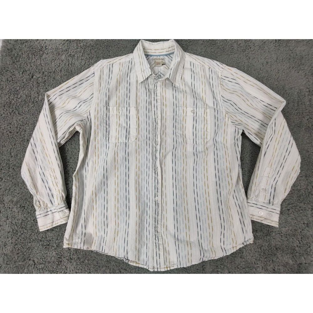 Carbon 2 Cobalt Shirt Men's L Long Sleeve Button Up Multi Color Cotton #133423